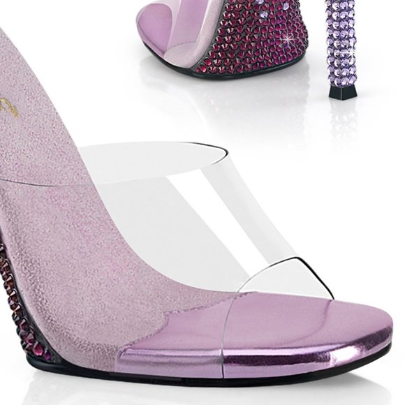 Rhinestone Clear High Heel Shoes - Picture 4 of 8